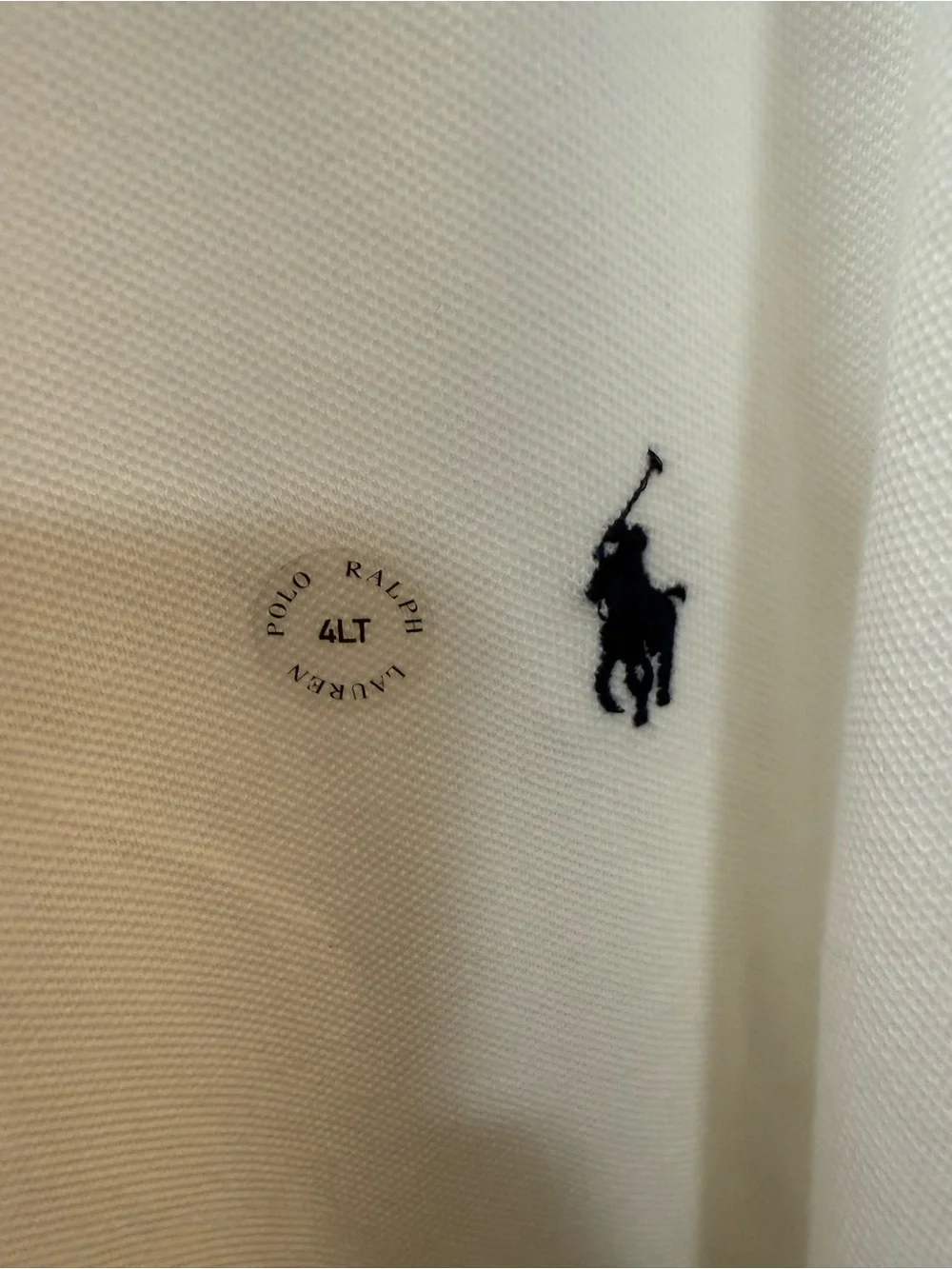 Polo Ralph Lauren Classic fit mesh polo shirt white 4LT Big & Tall preppy NWT
